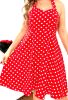 Adult Female Costumes to Hire - Red polka dot dress - 2XL